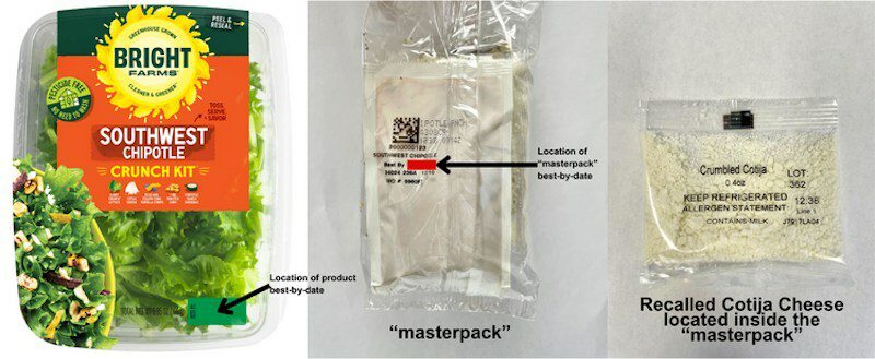 BrightFarms recalls salad kit containing cheese associated with Listeria outbreak
