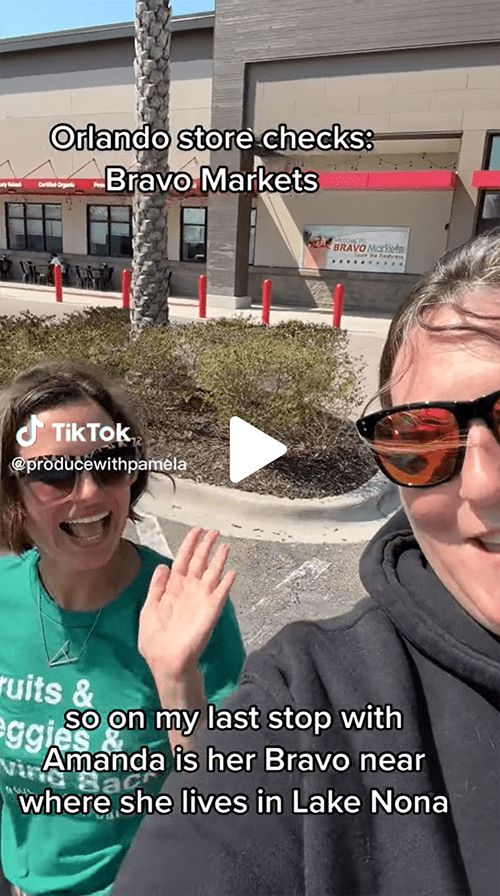 Orlando store checks Bravo Supermarkets tiktok produce with pamela