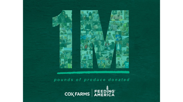 Cox Farms donates 1MM pounds of fresh produce