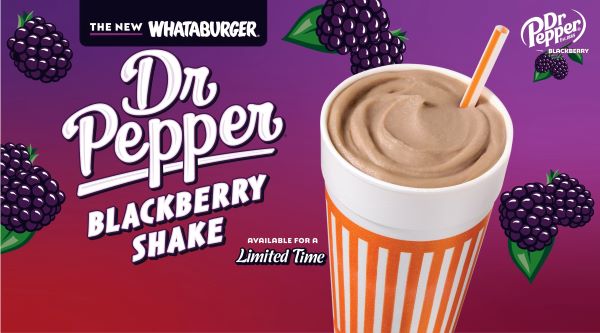 Whataburger and Dr Pepper’s Blackberry Shake