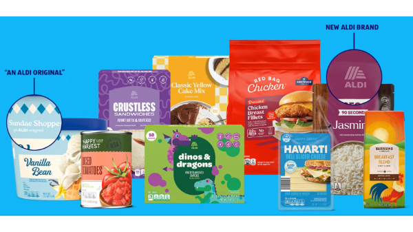 Aldi rebrands its private label packaging