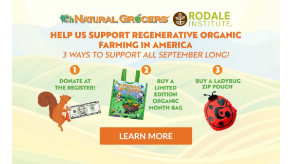 Natural Grocers honors Organic Month with discounts and fundraisers