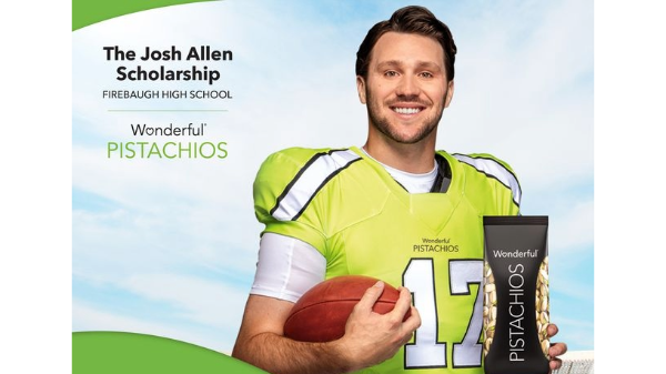 NFL MVP Josh Allen partners with Wonderful Pistachios to launch college scholarships