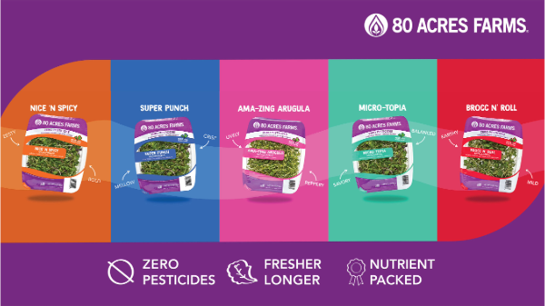 80 Acres Farms expands microgreen availability in retail