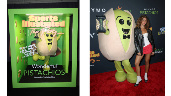 Wonderful Pistachios introduces new mascot at Super Bowl party