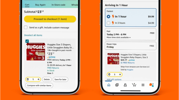 Amazon introduces 1-hour and 3-hour fast delivery