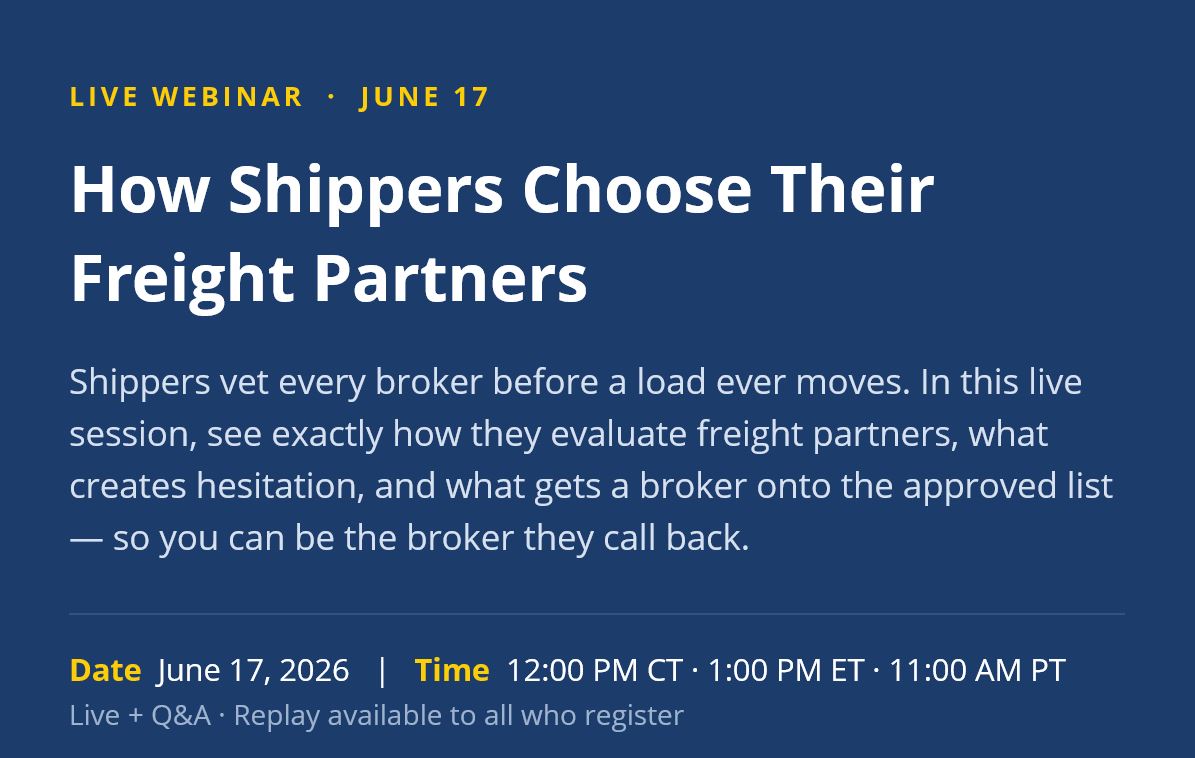 Webinar: How shippers choose their freight partners