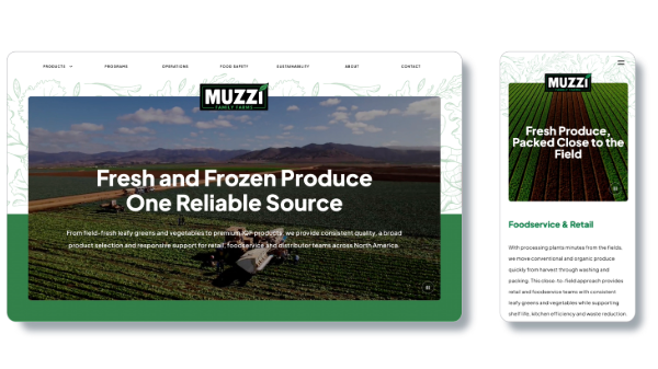 Muzzi Family Farms unveils redesigned website